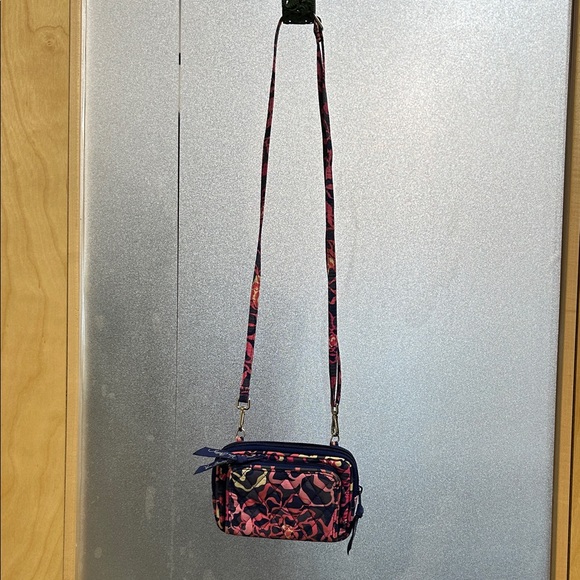 Vera Bradley Handbags - Vera Bradley Pink and Blue Patterned Crossbody Bag